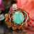 Chrysoprase with Silver Seed of Life