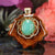 Chrysoprase with Gold Seed of Life
