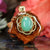 Chrysoprase with Gold Seed of Life