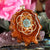 Crushed Turquoise (Glows) with Gold Seed of Life