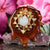 Aquamarine with Gold Sri Yantra