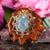 Aquamarine with Gold 64 Star Tetrahedron
