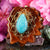 Amazonite with Gold 64 Star Tetrahedron