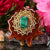 Malachite with Gold Crown (7th) Chakra and Back Om