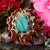 Malachite with Silver 64 Star Tetrahedron