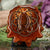 Mexican Fire Agate with Gold Seed of Life