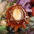Crazy Lace Agate with Gold Merkaba