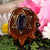 Purple Goldstone with Gold Merkaba