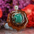 Malachite with Silver Seed of Life