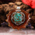 Chrysocolla with Silver Seed of Life