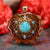Chrysocolla with Gold Seed of Life Multi-Stone