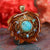 Chrysocolla with Gold Seed of Life Multi-Stone