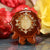 Glowing Rutilated Quartz with Gold Sri Yantra