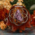 Charoite with Gold Seed of Life and Back Om