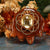 Citrine with Gold Seed of Life and Back Om