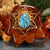Blue Mohave Turquoise with Gold Merkaba