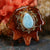 Larimar with Gold 64 Star Tetrahedron