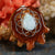 Larimar with Silver Seed of Life