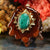 Malachite with Gold Sri Yantra