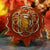 Red Pietersite with Gold Seed of Life