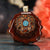 Crushed Turquoise (Glows) with Gold Seed of Life