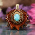 Turquoise with Gold Seed of Life