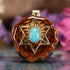 Turquoise with Gold Merkaba