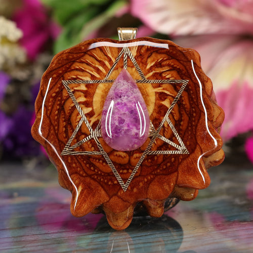 Sugilite with Gold Merkaba