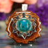 Chrysocolla with Silver 64 Star Tetrahedron