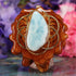 Larimar with Gold Seed of Life