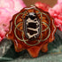 Septarian with Gold Seed of Life and Back Om
