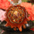 Mexican Fire Opal with Gold Seed of Life Beaded Necklace