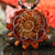 Ammonite with Silver Seed of Life Beaded Necklace