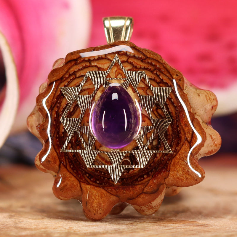 Amethyst sale Pinecone Pendant