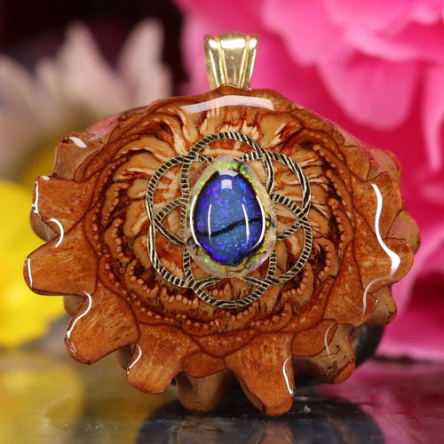 Sterling Opal with Gold Seed of Life