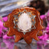 Moonstone with Silver 64 Star Tetradedron