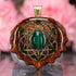 Malachite with Gold Seed of Life and Merkaba Multi-Stone