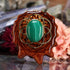 Malachite with Gold Seed of Life