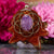 Charoite with Gold Seed of Life and Back Om