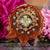 Yellow Phoenix Orchid Glass with Gold 64 Star Tetrahedron Multi-Glow
