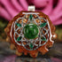Chrome Diopside with Silver Seed of Life and Merkaba Multi-Stone