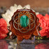 Malachite with Gold Seed of Life and Back Om