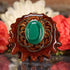 Malachite with Gold Seed of Life