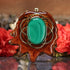 Malachite with Gold Seed of Life and Back Om