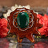 Malachite with Silver Seed of Life and Back Om