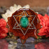 Malachite with Silver Merkaba and Back Om