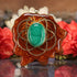 Malachite with Gold Seed of Life