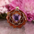 Amethyst Heart with Gold Seed of Life