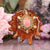 Rhodochrosite with Gold Seed of Life and Merkaba Multi-Stone