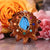 Blue Morpho Butterfly Wing with 7 Chakra Multi-Glow